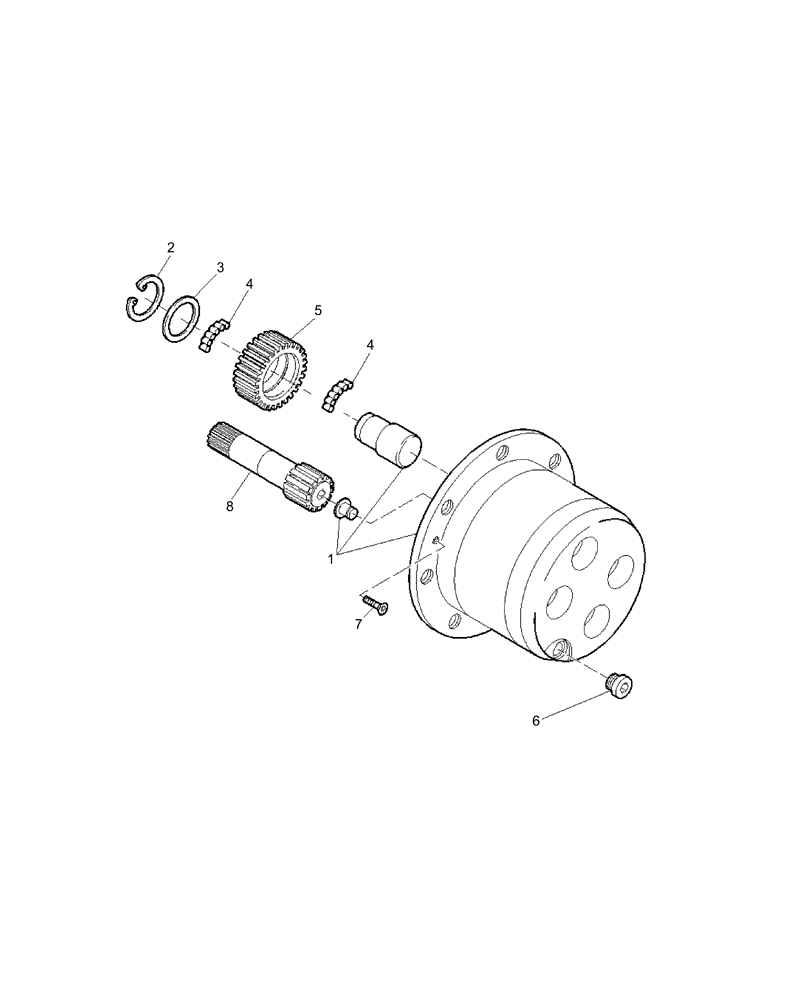 Схема запчастей Case 221D - (02.225[2988312000]) - WHEEL HUB FAST GEAR (27) - REAR AXLE SYSTEM