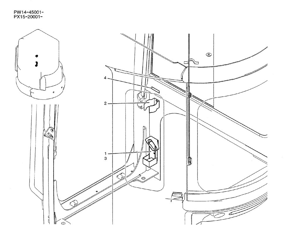 Схема запчастей Case CX36B - (01-053) - HOLDER ASSY (05) - SUPERSTRUCTURE