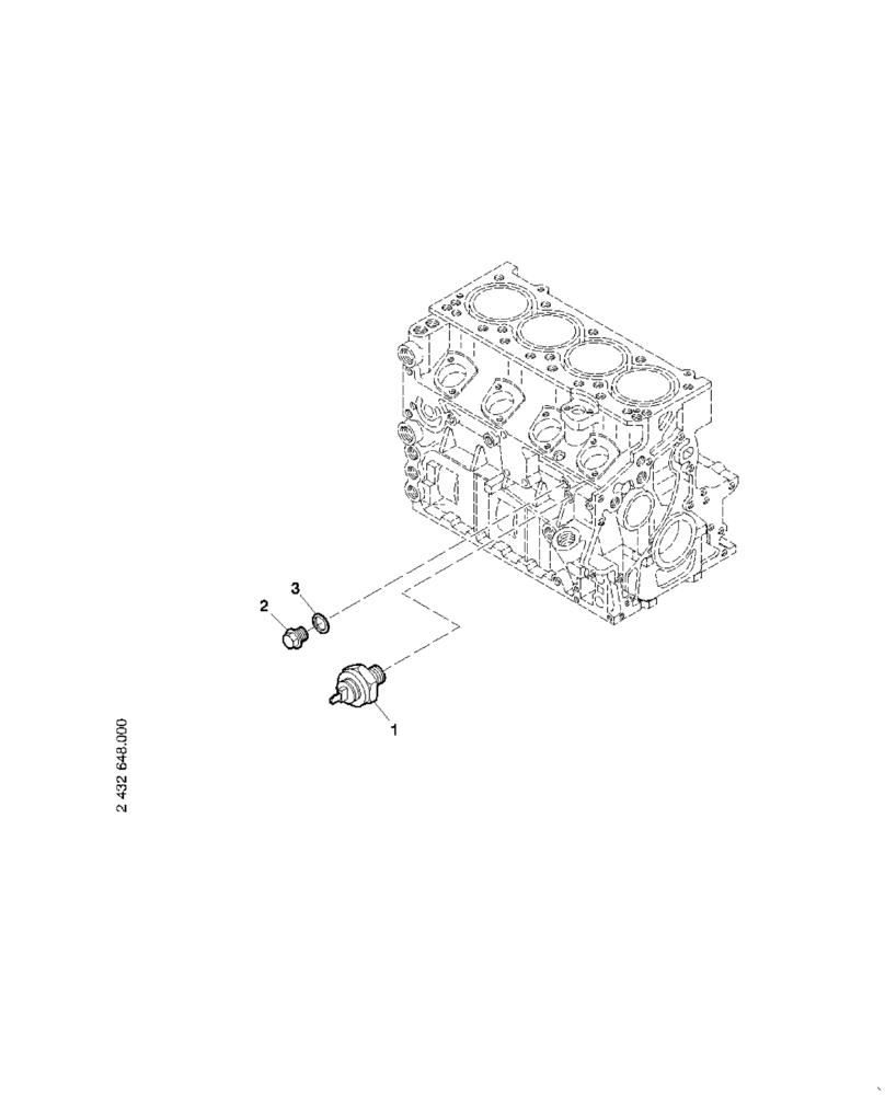 Схема запчастей Case 21E - (95.032[2432648001]) - OIL PRESS.SWITCH (55) - ELECTRICAL SYSTEMS