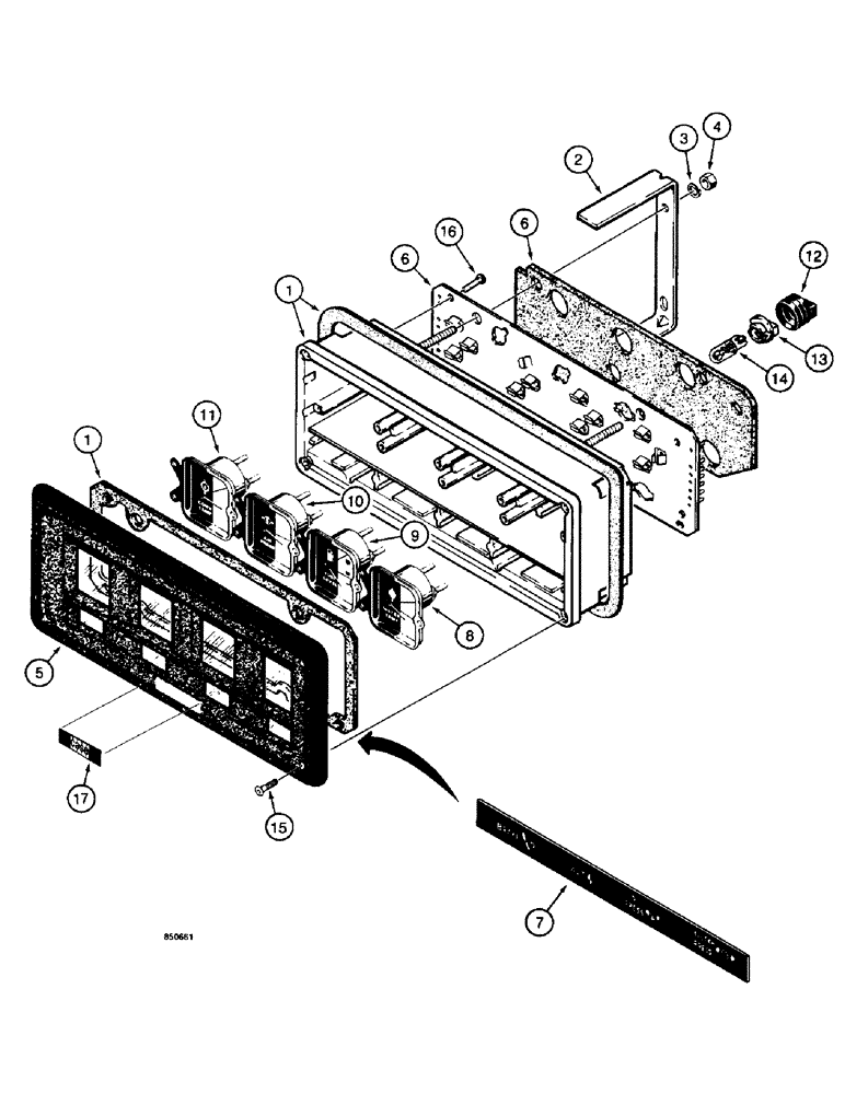 Схема запчастей Case W14FL - (134) - ELECTRICAL SYSTEM, INSTRUMENT CLUSTER (04) - ELECTRICAL SYSTEMS