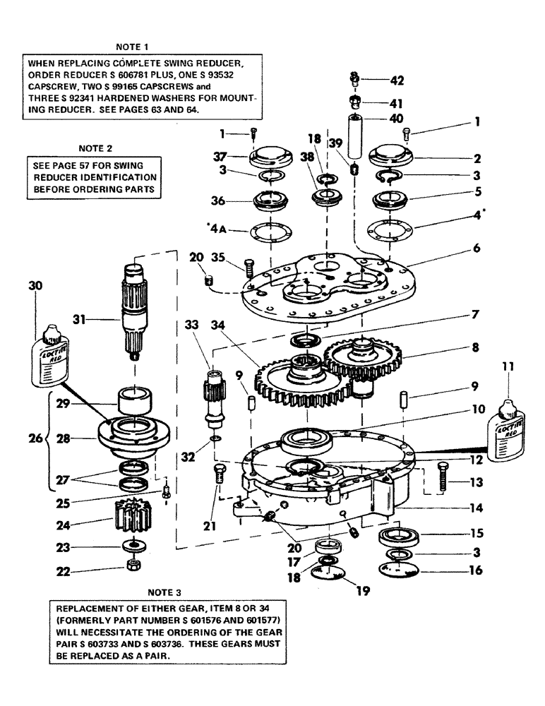 Схема запчастей Case 35EC - (058) - SWING REDUCER, (USED AS ORIGINAL EQUIPMENT) (05) - UPPERSTRUCTURE CHASSIS