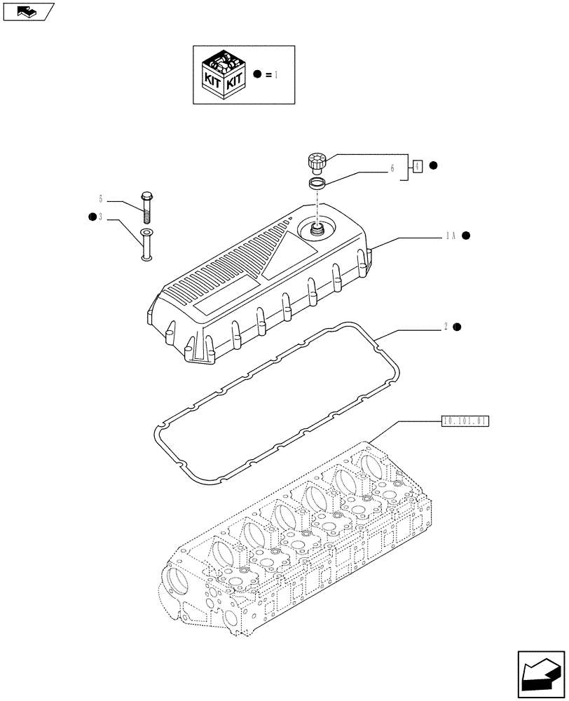 Схема запчастей Case F3AE0684S E913 - (10.101.02) - HEAD COVER (504033727) (10) - ENGINE