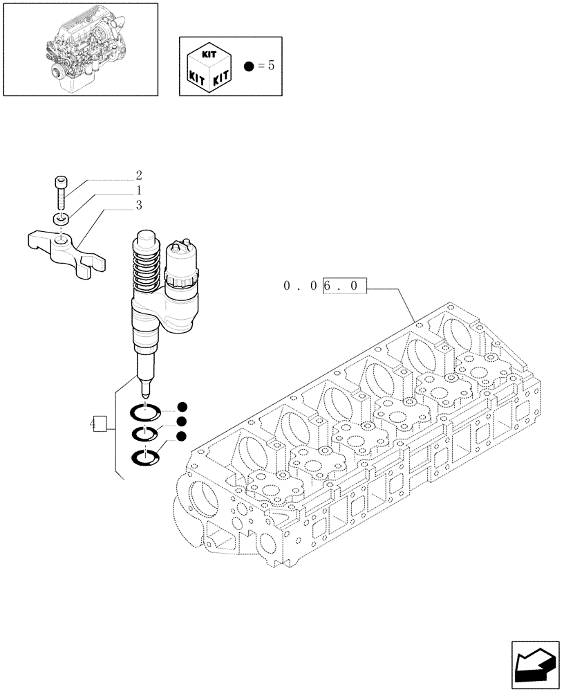 Схема запчастей Case F3AE0684E B006 - (0.14.8[01]) - INJECTOR & RELATED PARTS (504072255) 