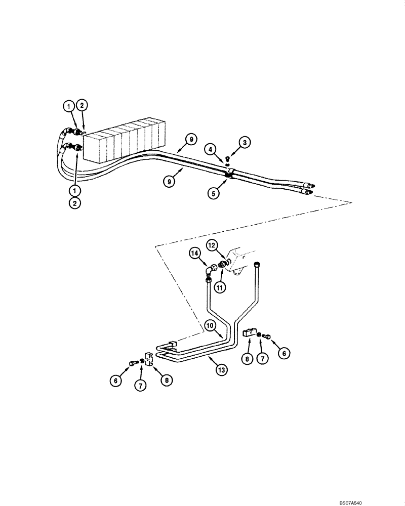 Схема запчастей Case 885 - (08.26[00]) - RIPPER HYDRAULICS CIRCUIT (08) - HYDRAULICS