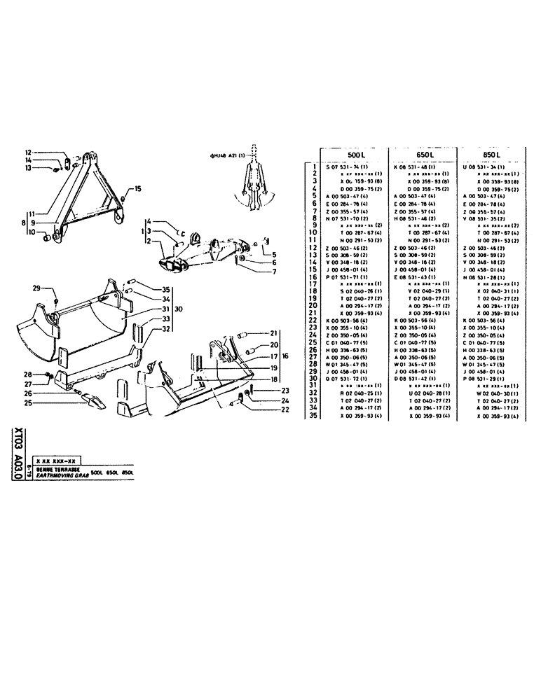 Схема запчастей Case 160CL - (345) - EARTHMOVING GRAB (18) - ATTACHMENT ACCESSORIES