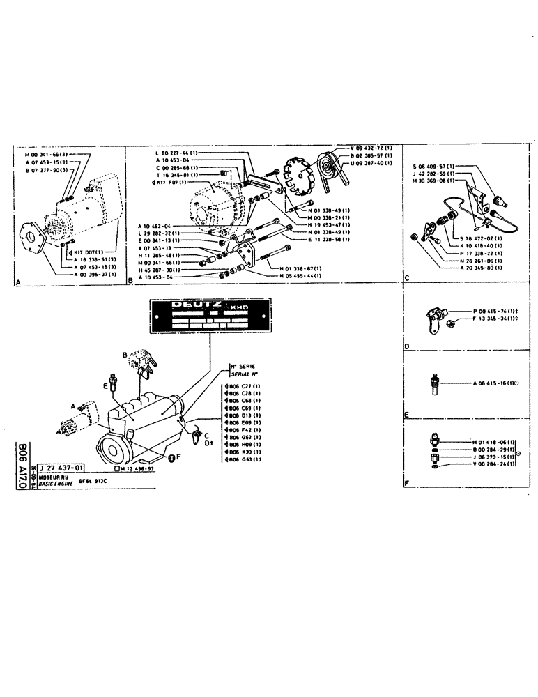 Схема запчастей Case 160CL - (051) - BASIC ENGINE (01) - ENGINE