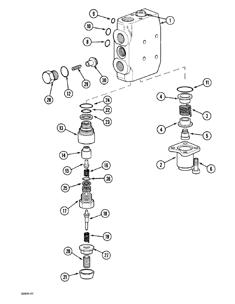 Схема запчастей Case 888 - (8F-14) - P3343676 CONTROL VALVE FOR OPTIONS (08) - HYDRAULICS