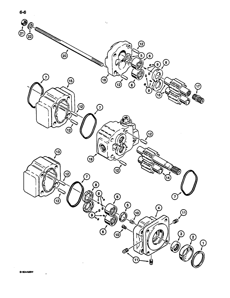 Схема запчастей Case 1187C - (6-06) - TRACK DRIVE HYDRAULIC MOTORS (06) - POWER TRAIN