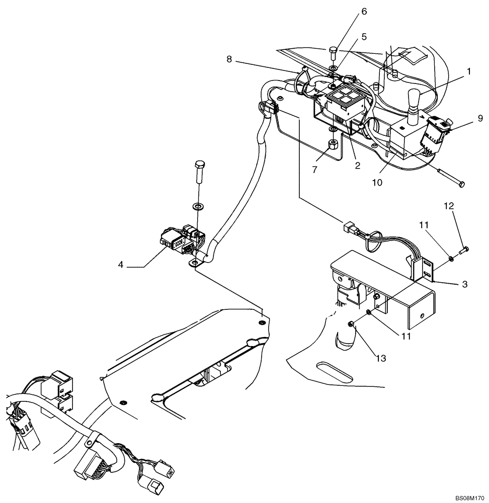 Схема запчастей Case 921E - (05-11) - JOYSTICK STEERING - JOYSTICK CONTROL AND HARNESS (05) - STEERING