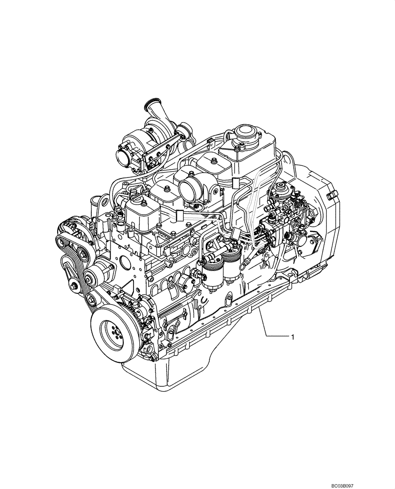 Схема запчастей Case 621D - (02-14) - ENGINE (02) - ENGINE