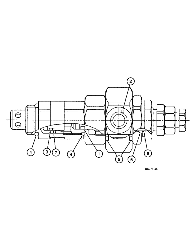 Схема запчастей Case 9045B - (8-108) - HYDRAULIC CONTROL VALVE COMPONENTS, MAIN RELIEF VALVE COMPONENTS (08) - HYDRAULICS