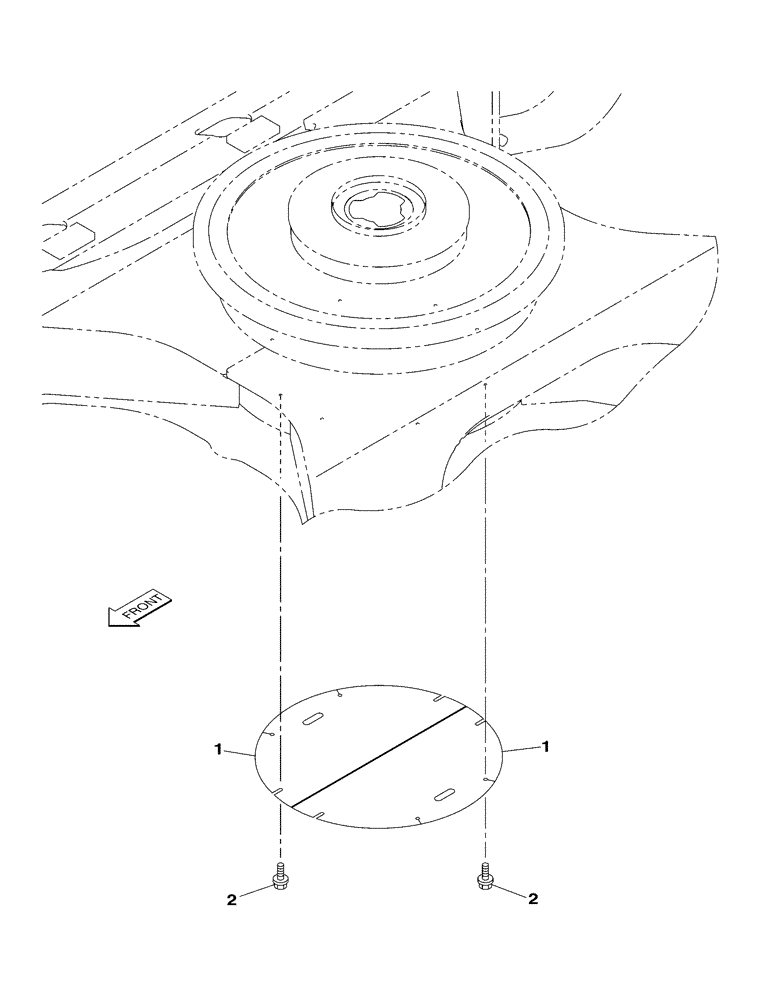 Схема запчастей Case CX350C - (05-011[00]) - SWING JOINT PROTECTION (11) - TRACKS/STEERING