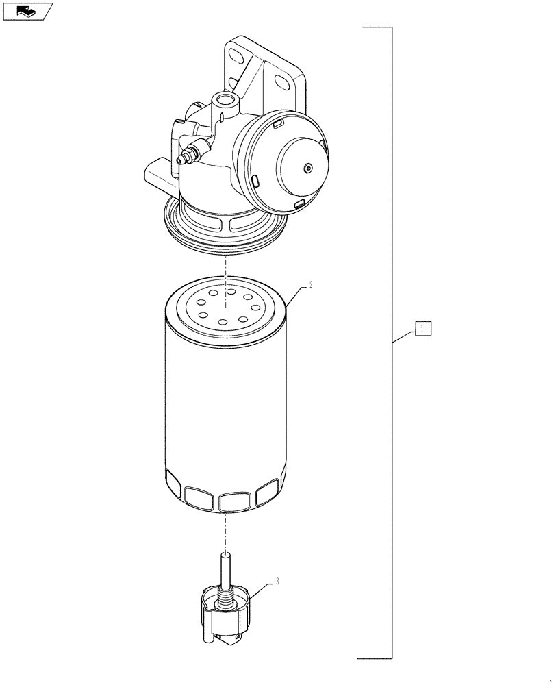 Схема запчастей Case 1121F - (10.214.03) - FUEL FILTER WITH HEAT (10) - ENGINE