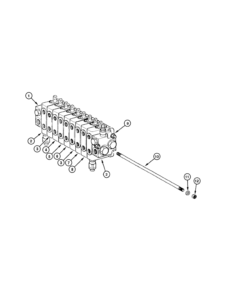 Схема запчастей Case 845 - (08-076[01]) - DISTRIBUTOR - ASSEMBLY (08) - HYDRAULICS