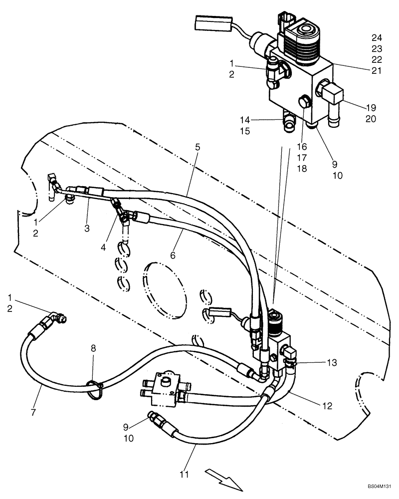 Схема запчастей Case 430 - (07-01) - BRAKE SYSTEM - HYDRAULIC (07) - BRAKES