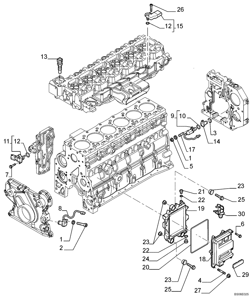 Схема запчастей Case 1150K - (03-06) - FUEL INJECTION SYSTEM - MODULE, ENGINE CONTROL (03) - FUEL SYSTEM