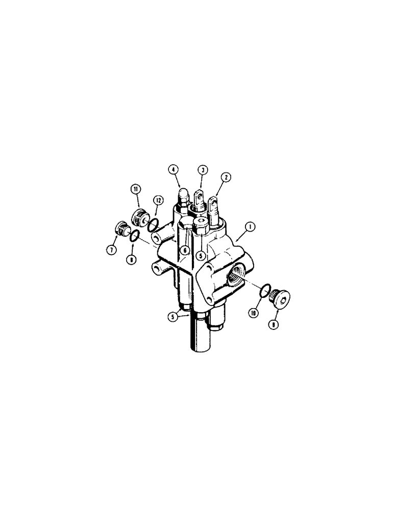 Схема запчастей Case 310G - (262) - D45039 EQUIPMENT CONTROL VALVE (TWO SPOOL) (07) - HYDRAULIC SYSTEM