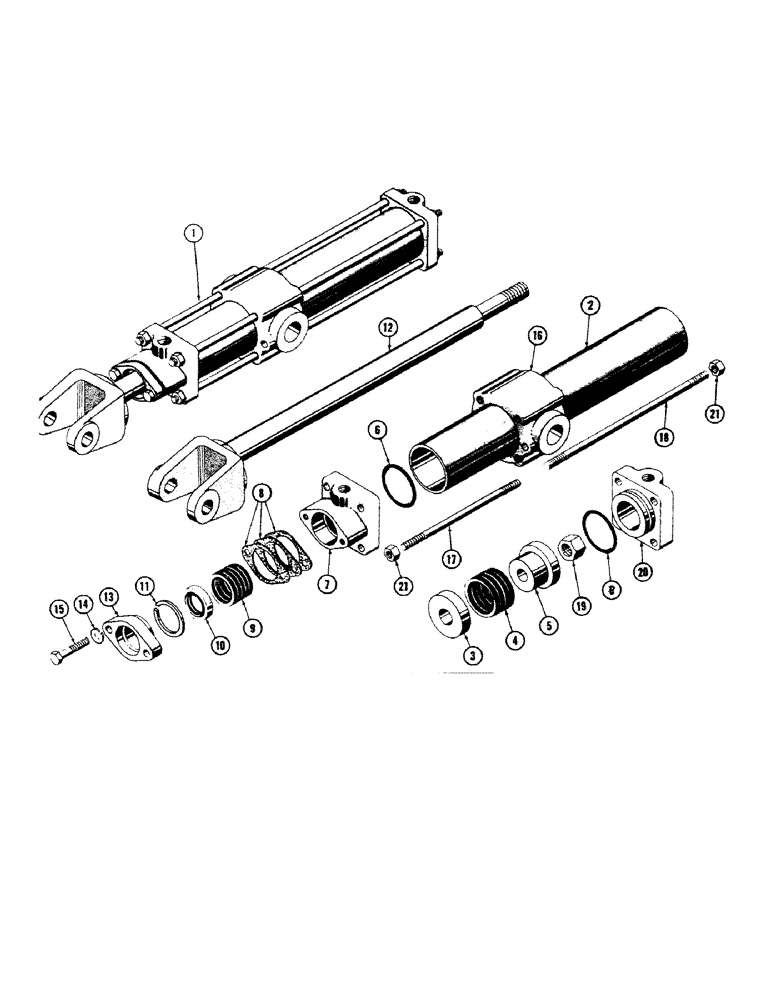 Схема запчастей Case 800 - (278) - HYDRAULIC CYLINDER ASSY, PISTON ROD, END CAPS, TUBE (07) - HYDRAULIC SYSTEM