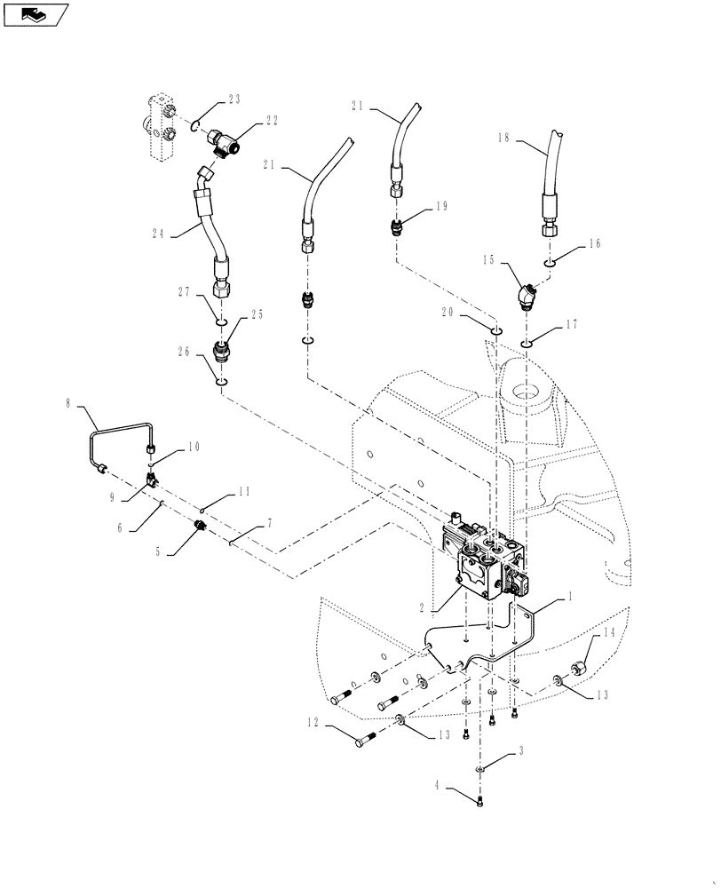 Схема запчастей Case 621F - (41.200.06) - STEERING STANDARD WITH JOYSTICK (41) - STEERING