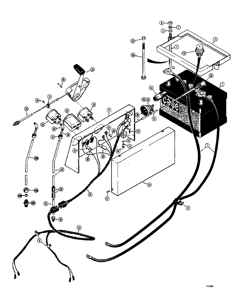 Схема запчастей Case 1530 - (014) - ELECTRICAL AND INSTRUMENT PANEL (04) - ELECTRICAL SYSTEMS