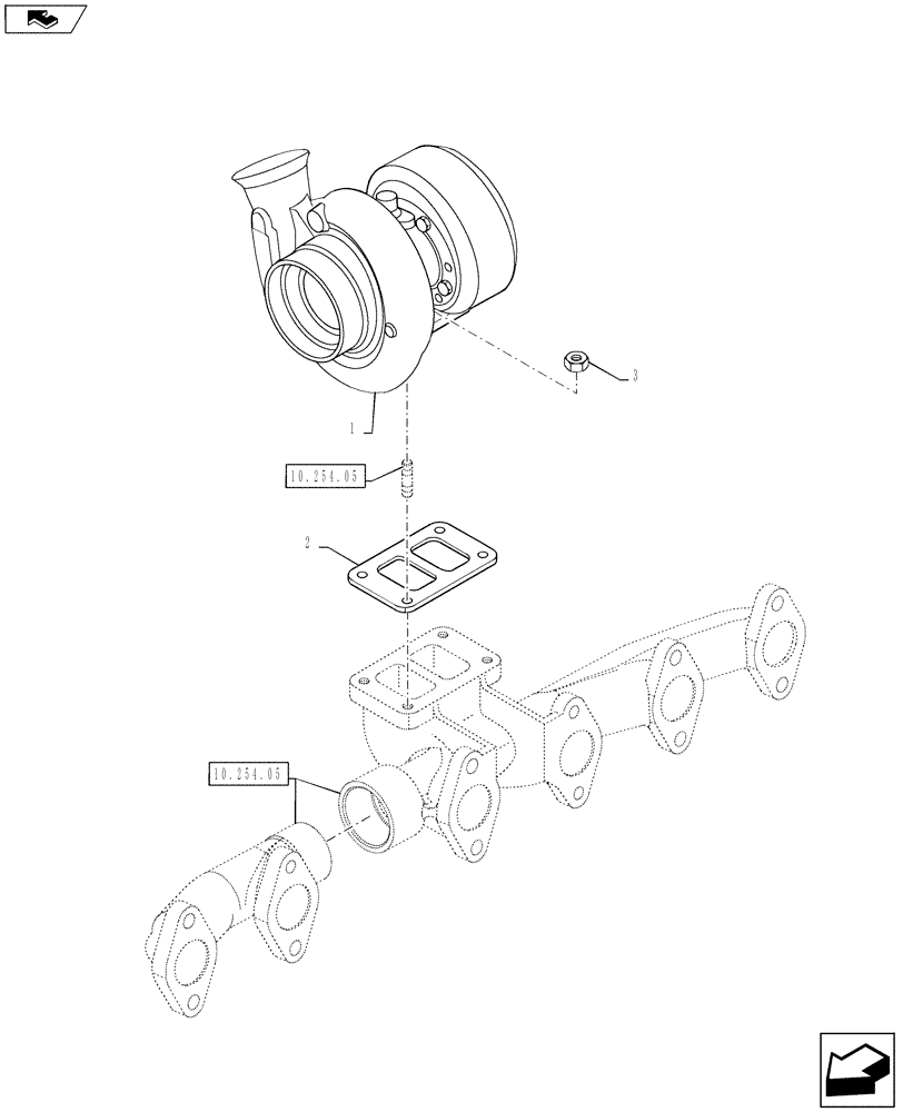 Схема запчастей Case F4DFE613B A004 - (10.250.02) - TURBOCHARGER (10) - ENGINE