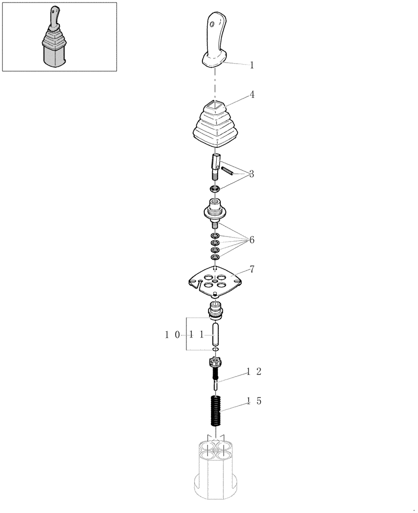 Схема запчастей Case CX16B - (1.070[15A]) - LH HYDRAULIC CONTROL LEVER ASSY (35) - HYDRAULIC SYSTEMS