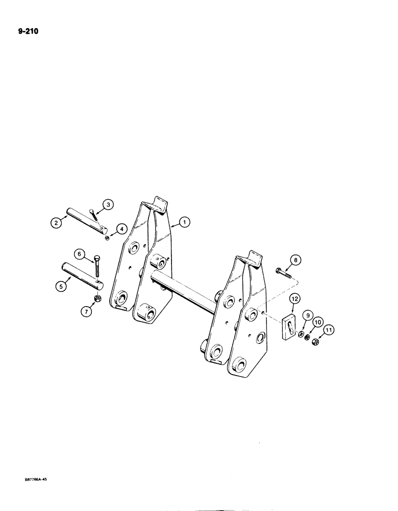 Схема запчастей Case 1825 - (9-210) - TOOL TACH (09) - CHASSIS/ATTACHMENTS