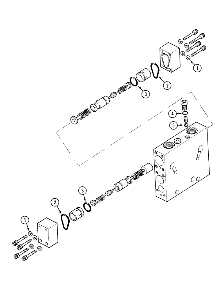 Схема запчастей Case 580SK - (8-246) - VALVE POSITIVE LOAD (PVG60), PRESTIGE VERSION (08) - HYDRAULICS