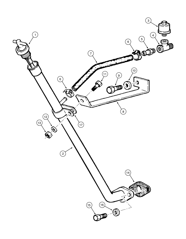 Схема запчастей Case 845 DHP - (06-12[01]) - TRANSMISSION - OIL DIPSTICK (06) - POWER TRAIN