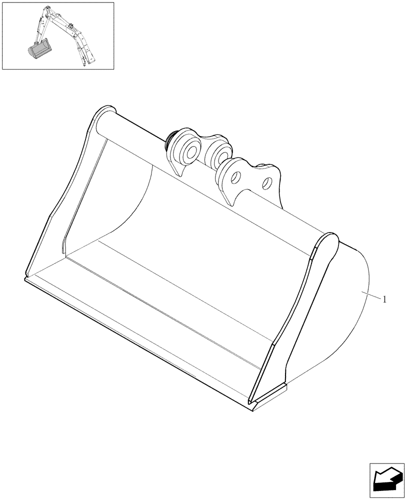 Схема запчастей Case CX16B - (5.0821[01]) - DITCH CLEANING BUCKET - (L=1000MM) (84) - BOOMS, DIPPERS & BUCKETS