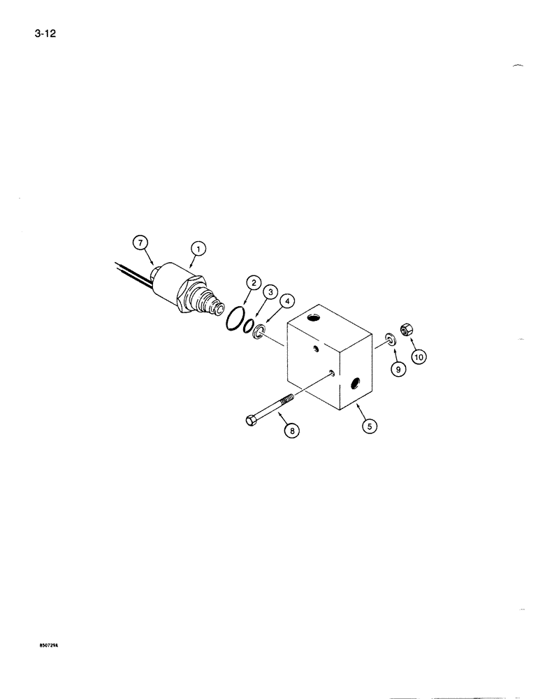 Схема запчастей Case 1086B - (3-012) - ACCELERATOR LOCK VALVE (03) - FUEL SYSTEM