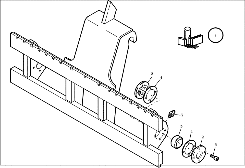 Схема запчастей Case 321D - (70.300[001]) - FORK CARRIAGE (OPTION) (S/N 591052-UP) No Description