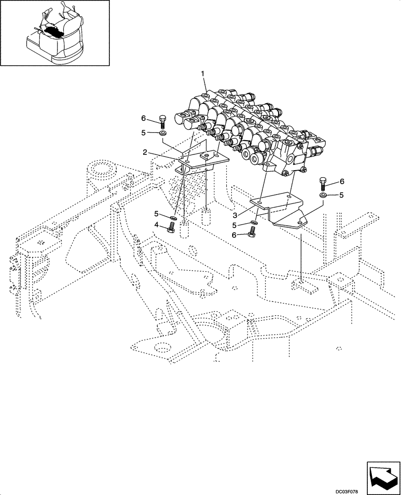 Схема запчастей Case CX14 - (08-19[00]) - VALVE MOUNTING (08) - HYDRAULICS