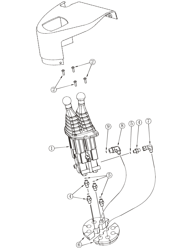 Схема запчастей Case 921C - (08-27) - HYDRAULICS - LOADER CONTROL, REMOTE (08) - HYDRAULICS