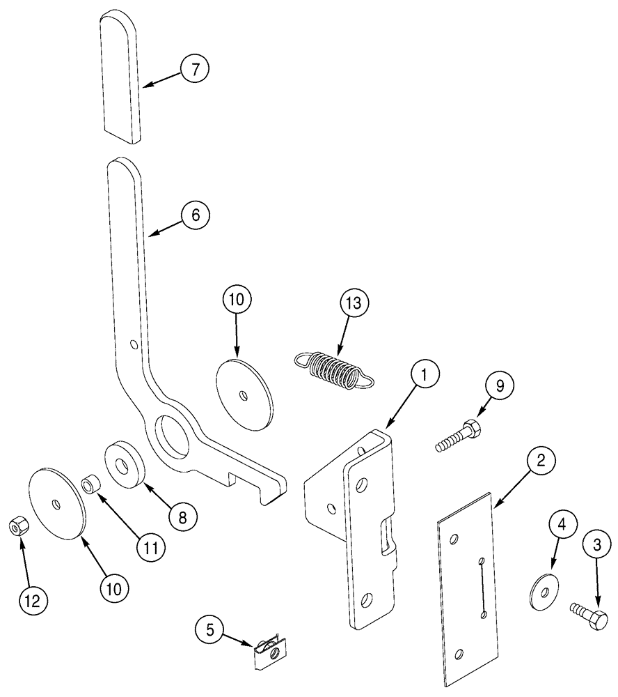 Схема запчастей Case 721C - (09-49) - WINDOW CATCH (09) - CHASSIS