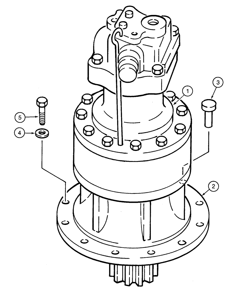 Схема запчастей Case 9020 - (8-062) - SWING DRIVE ASSEMBLY MOUNTING (08) - HYDRAULICS