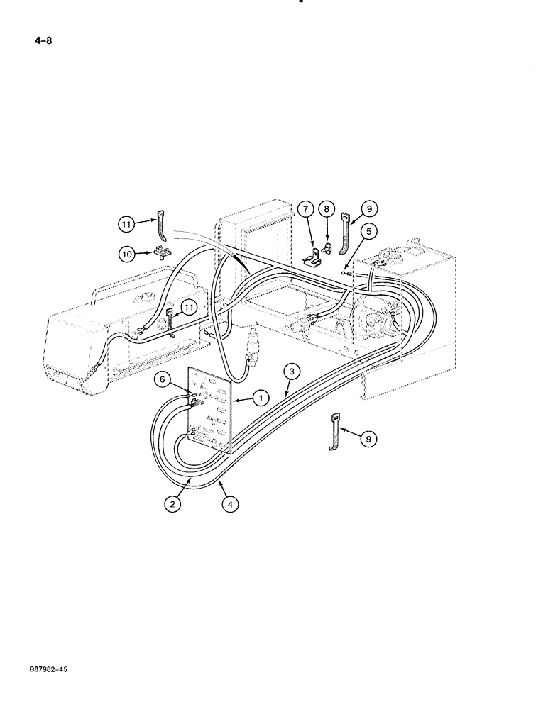 Схема запчастей Case 888 - (4-008) - ALTERNATOR ASSEMBLY, 6T-590 DIESEL ENGINE, P.I.N. FROM 74163 TO 74418 (04) - ELECTRICAL SYSTEMS