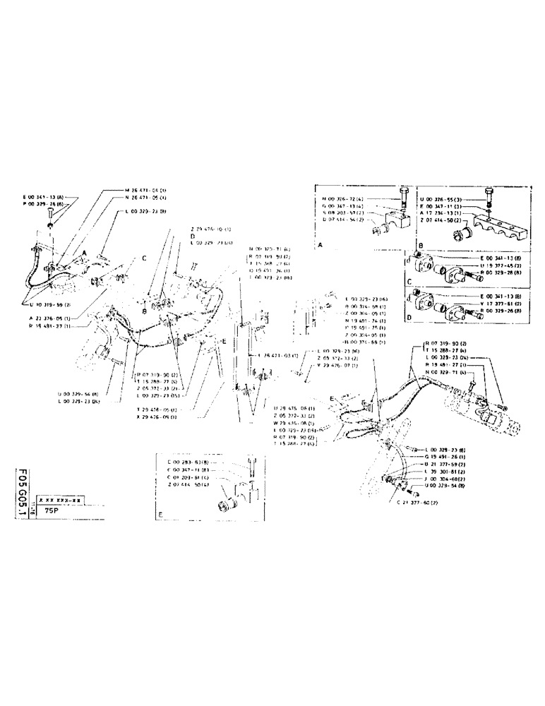 Схема запчастей Case 75P - (069) - UNDERCARRIAGE CIRCUIT 75P (07) - HYDRAULIC SYSTEM