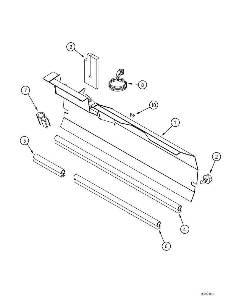 Схема запчастей Case 570MXT - (09-23) - BAFFLE - PLATE (MODELS WITH AIR CONDITIONING) (09) - CHASSIS/ATTACHMENTS