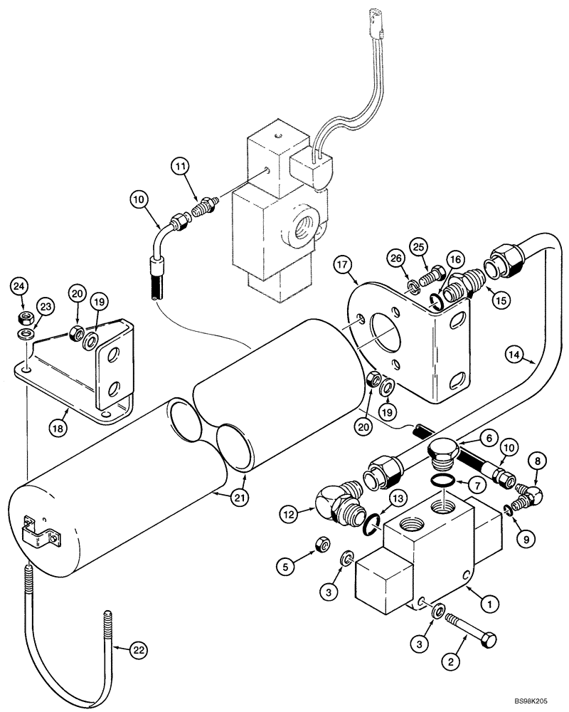 Схема запчастей Case 921C - (08-50) - HYDRAULICS - RIDE CONTROL (08) - HYDRAULICS