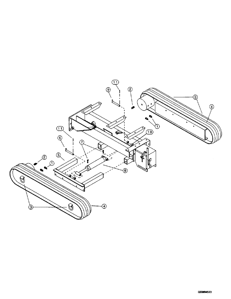 Схема запчастей Case 200TX - (9-04) - UNDERCARRIAGE 