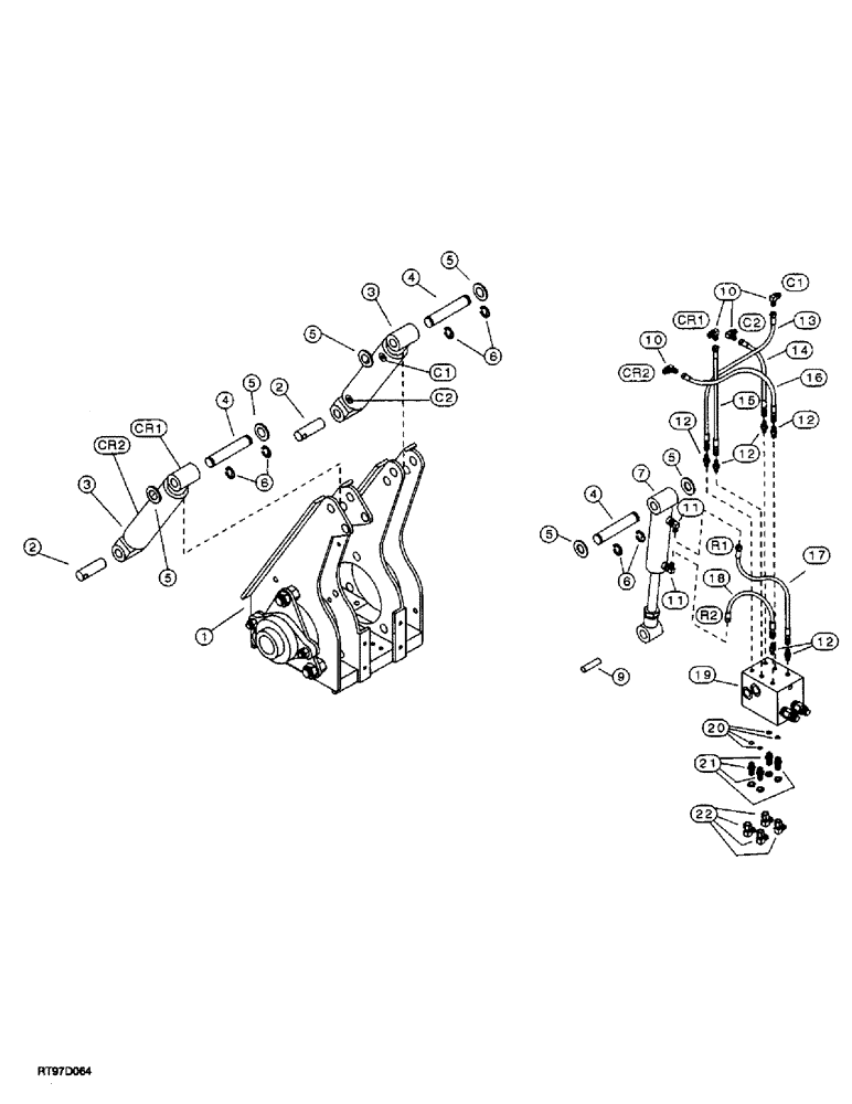 Схема запчастей Case 200TX - (9-36) - POWER WRENCH HYDRAULICS 