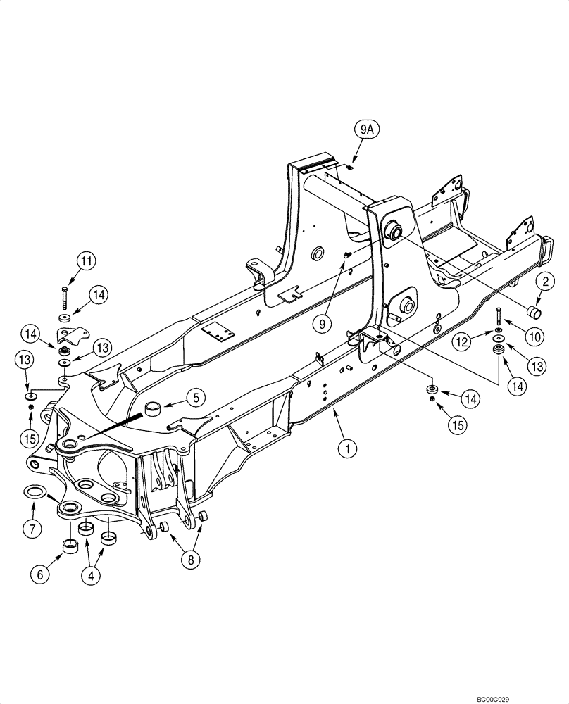 Схема запчастей Case 580M - (09-36) - CHASSIS - MOUNTS, POD (09) - CHASSIS/ATTACHMENTS