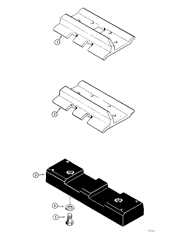 Схема запчастей Case 475 - (188) - TRACK SHOES, SINGLE GROUSER - OPEN CENTER (48) - TRACKS & TRACK SUSPENSION