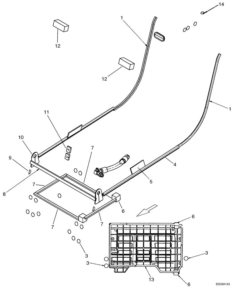 Схема запчастей Case 445CT - (09-65) - NOISE CONTROL (NA) (09) - CHASSIS