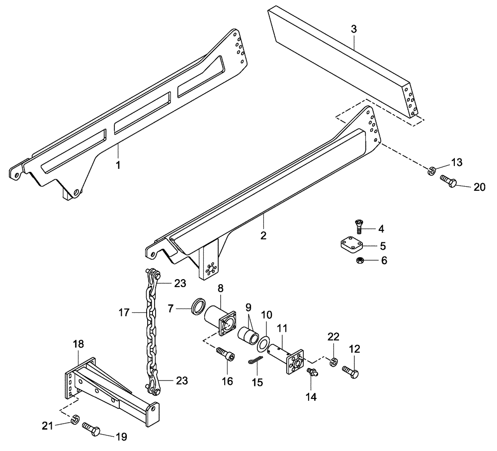 Схема запчастей Case 325 - (9.653/1A[03]) - ACCESSORIES - SCISSOR REAR GATE (19) - OPTIONS