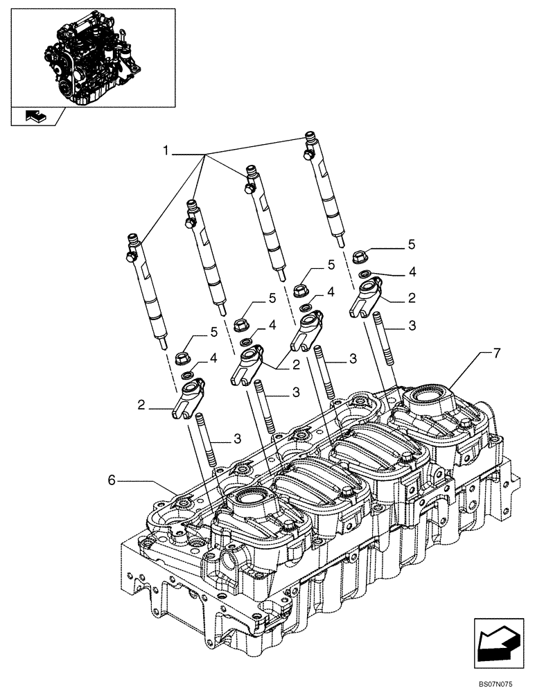 Схема запчастей Case 430 - (03-04) - INJECTION EQUIPMENT - INJECTOR (87530652) (03) - FUEL SYSTEM