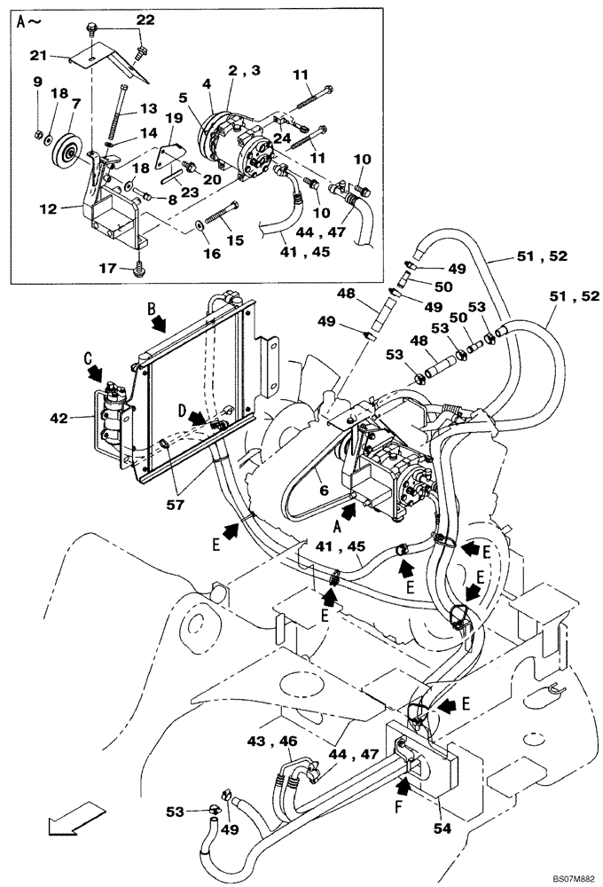 Схема запчастей Case CX75SR - (09-22) - AIR CONDITIONING SYSTEM (09) - CHASSIS/ATTACHMENTS