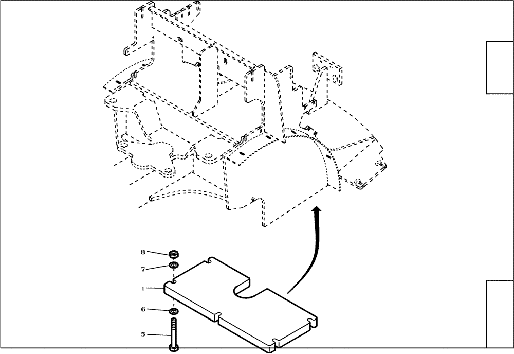 Схема запчастей Case 121E - (12.040[2987594000]) - REAR WEIGHT INSTALLATION (39) - FRAMES AND BALLASTING