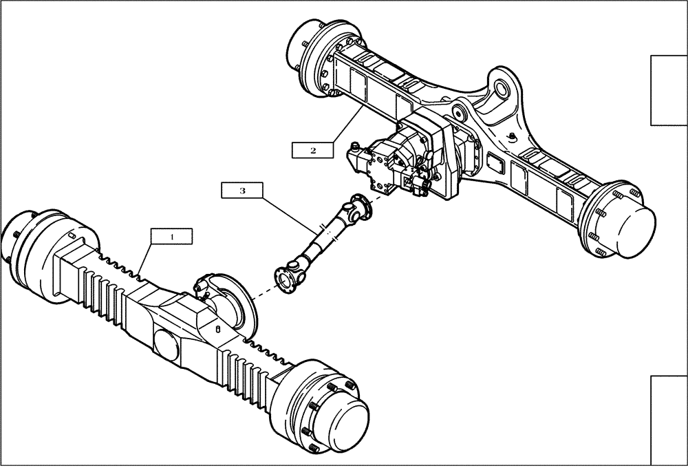 Схема запчастей Case 321D - (02.105[2988818000]) - AXLES FAST GEAR COMPLETE SELF-LOCKING (23) - FOUR WHEEL DRIVE SYSTEM